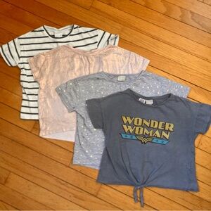 Zara Kids Graphic and Patterned T-Shirts - Blue, Pink, White